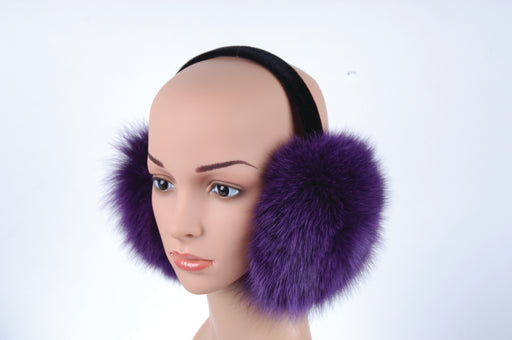 Purple Fur Fox ear muffs