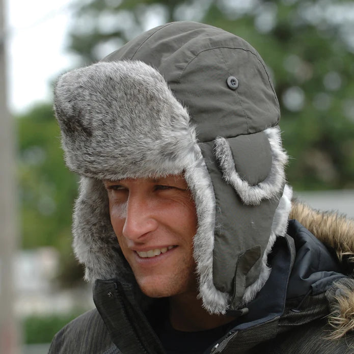 Taslan Rabbit Fur Aviator Hat