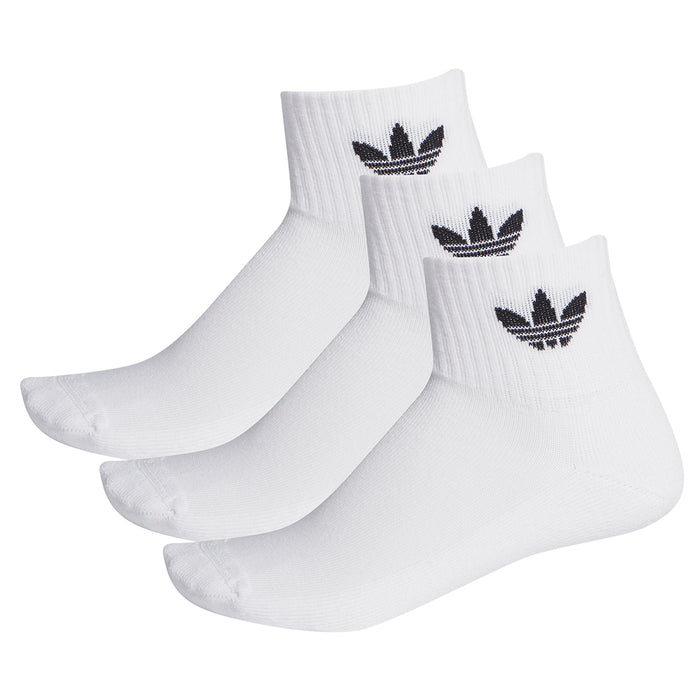 Unisex Adidas Mid Ankle 3 Pk Sock