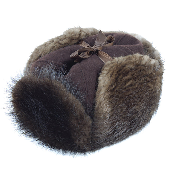 Natural Black Beaver Mountie Hat