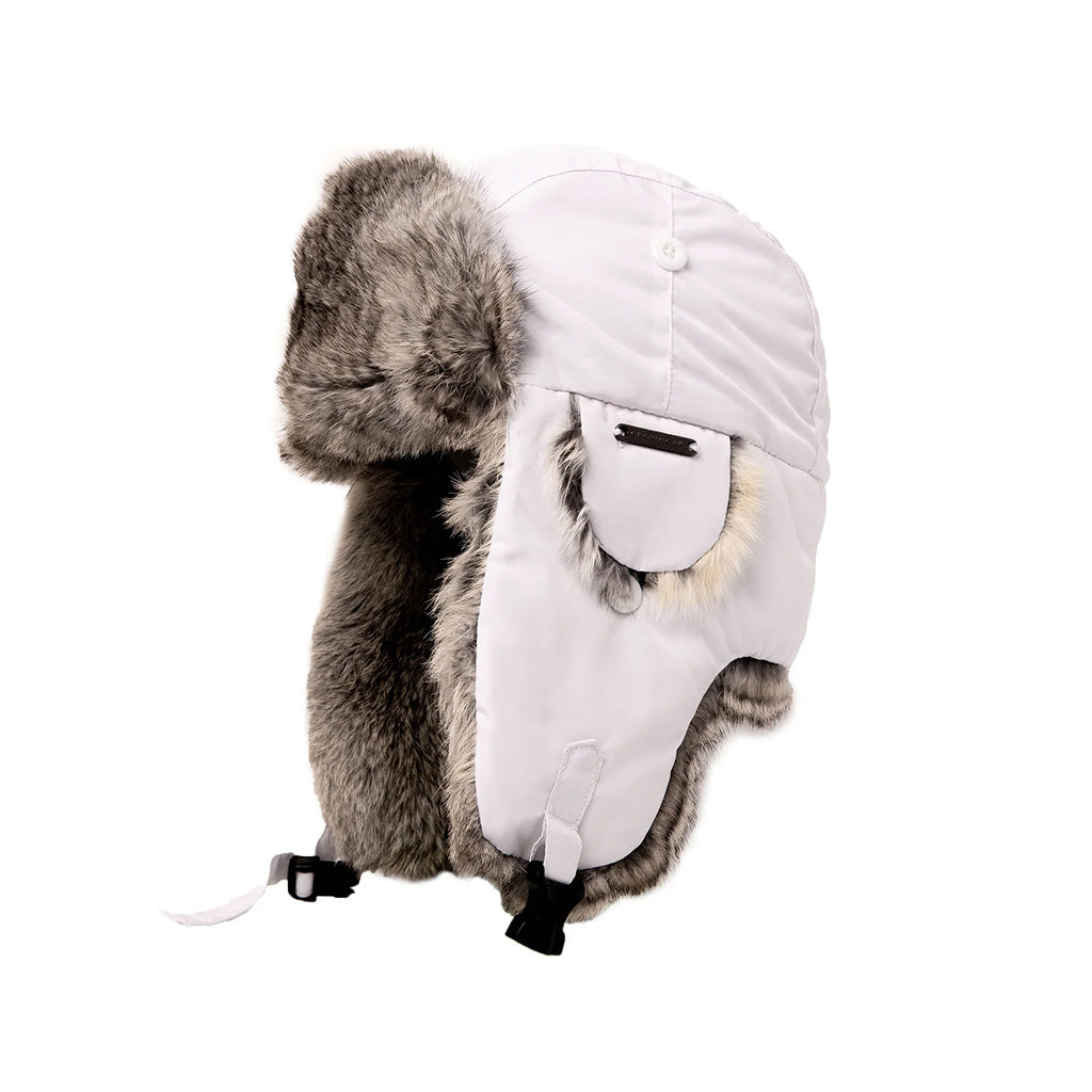 Crown Cap Taslan Rabbit Fur Aviator Hat
