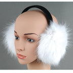 Arctic White Fox Ear Muffs