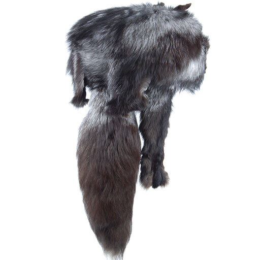 back pic, silver fox fur hat