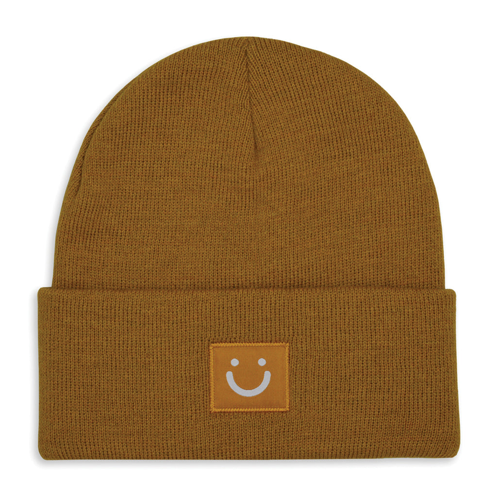 Boy's Hot Paws Knit Smiley Face Beanie