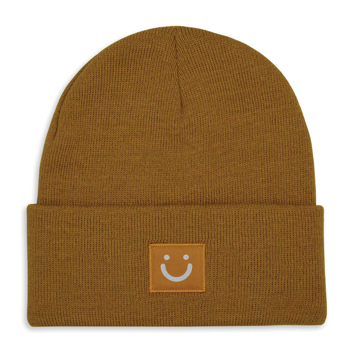 Boy's Hot Paws Knit Smiley Face Beanie