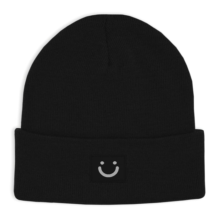 Boy's Hot Paws Knit Smiley Face Beanie