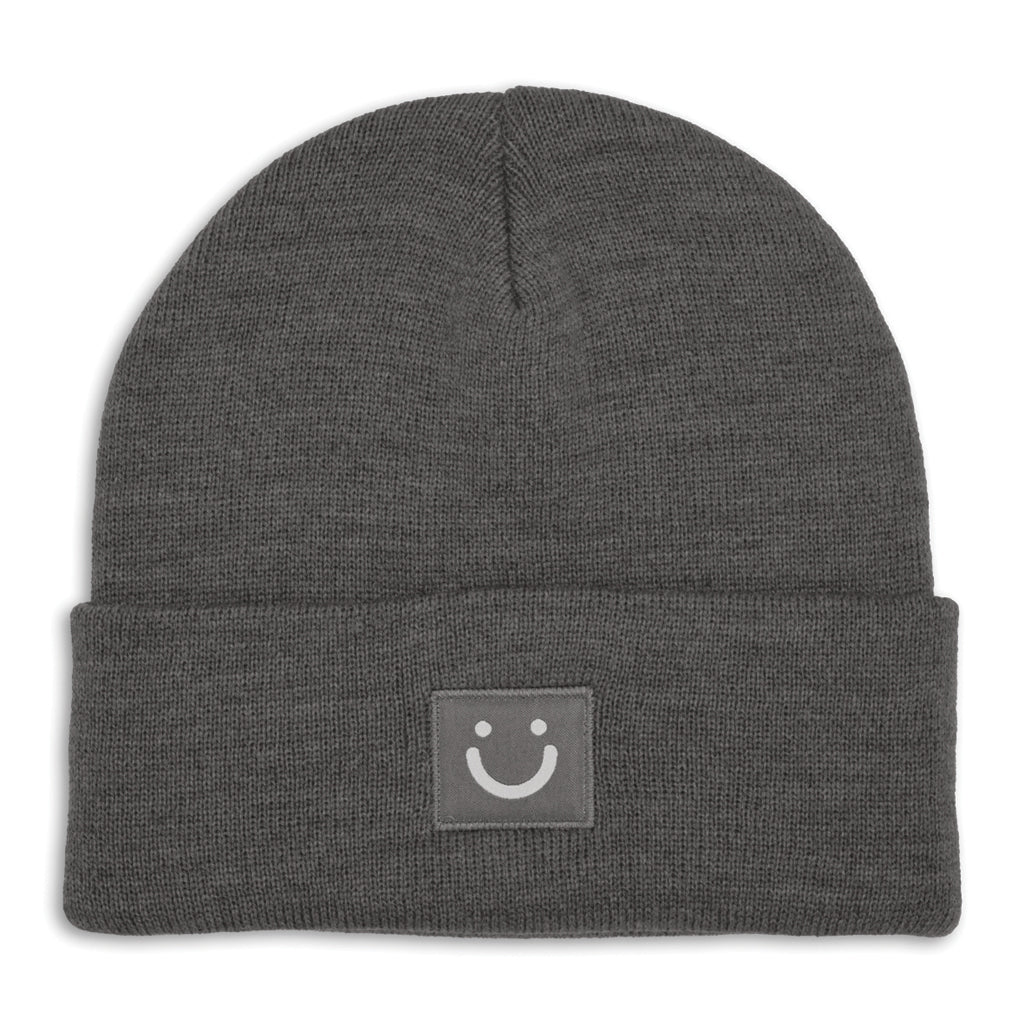Boy's Hot Paws Knit Smiley Face Beanie