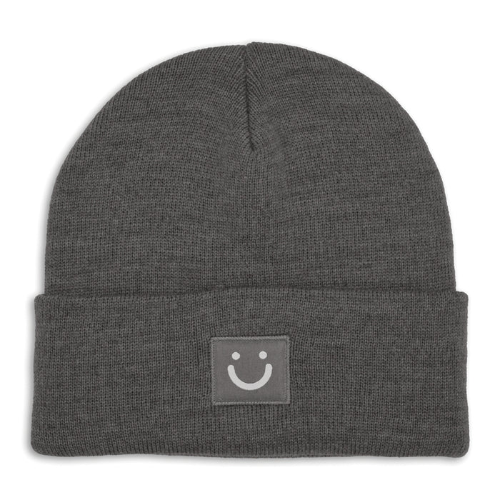 Boy's Hot Paws Knit Smiley Face Beanie