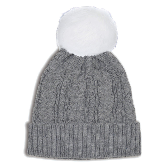 Girl's Hot Paws Faux Pompom Beanie