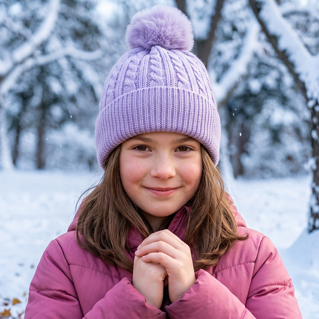 Girl's Hot Paws Faux Pom Beanie