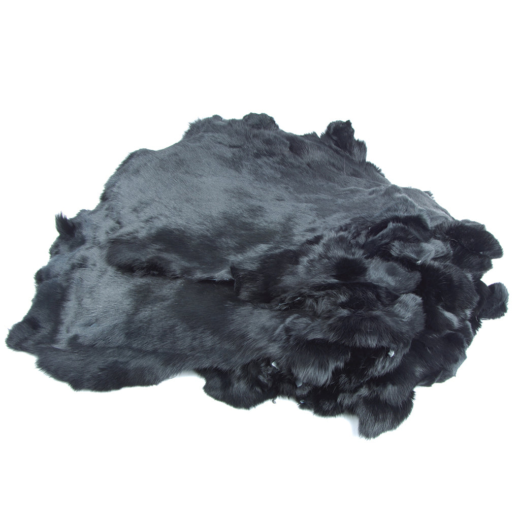 Dyed Black Rabbits - Extra Large