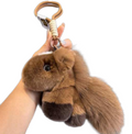 Rex Rabbit Horse Keychain
