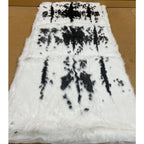 Natural Wht/Blk Spotted Rabbit Plates - 24x48 Inch