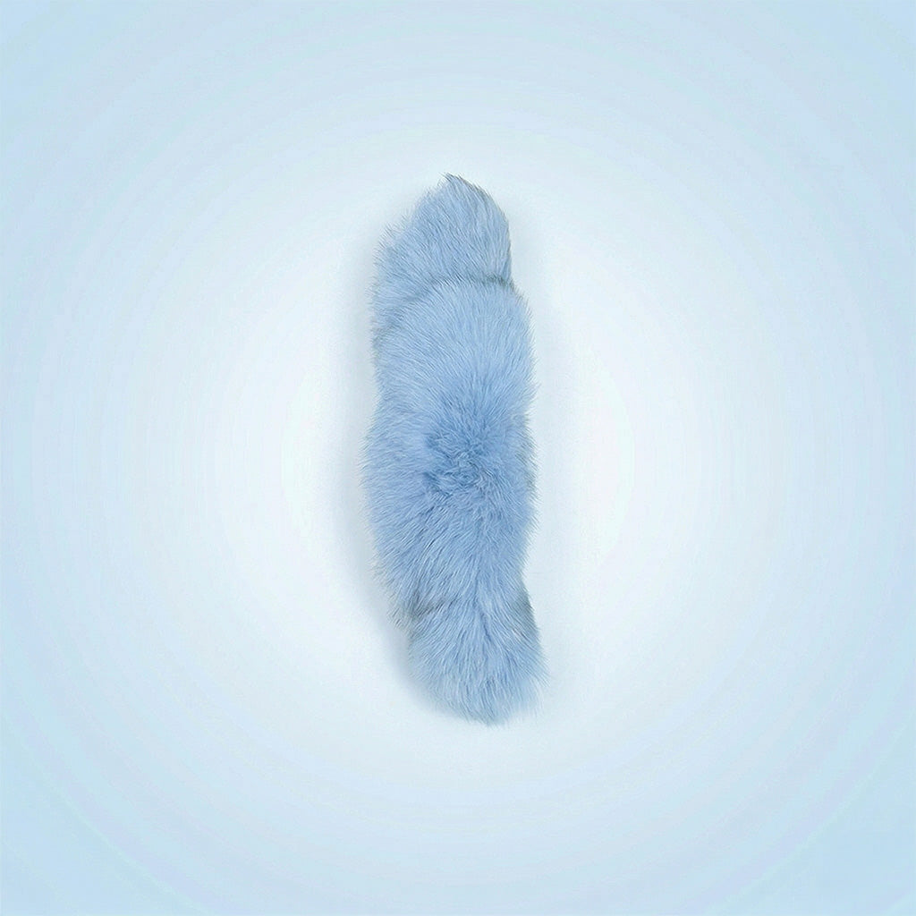 Dyed Fox Tail - Light Blue