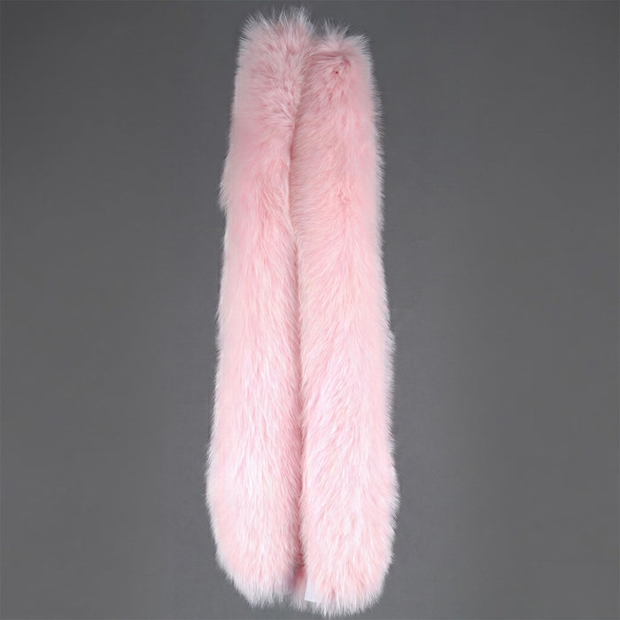 Dyed Ranch Fox Skin Parka Strip - Pink