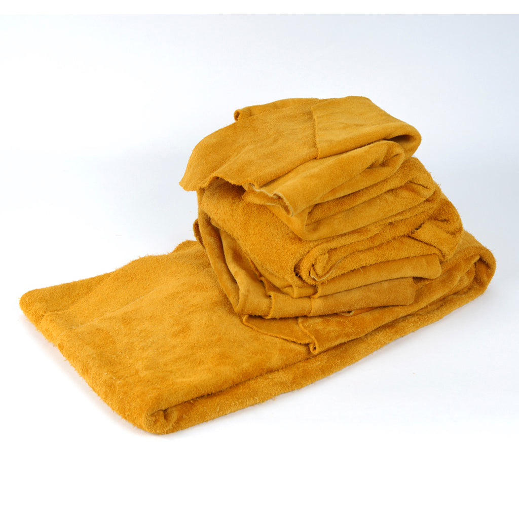 split bison hide white back
