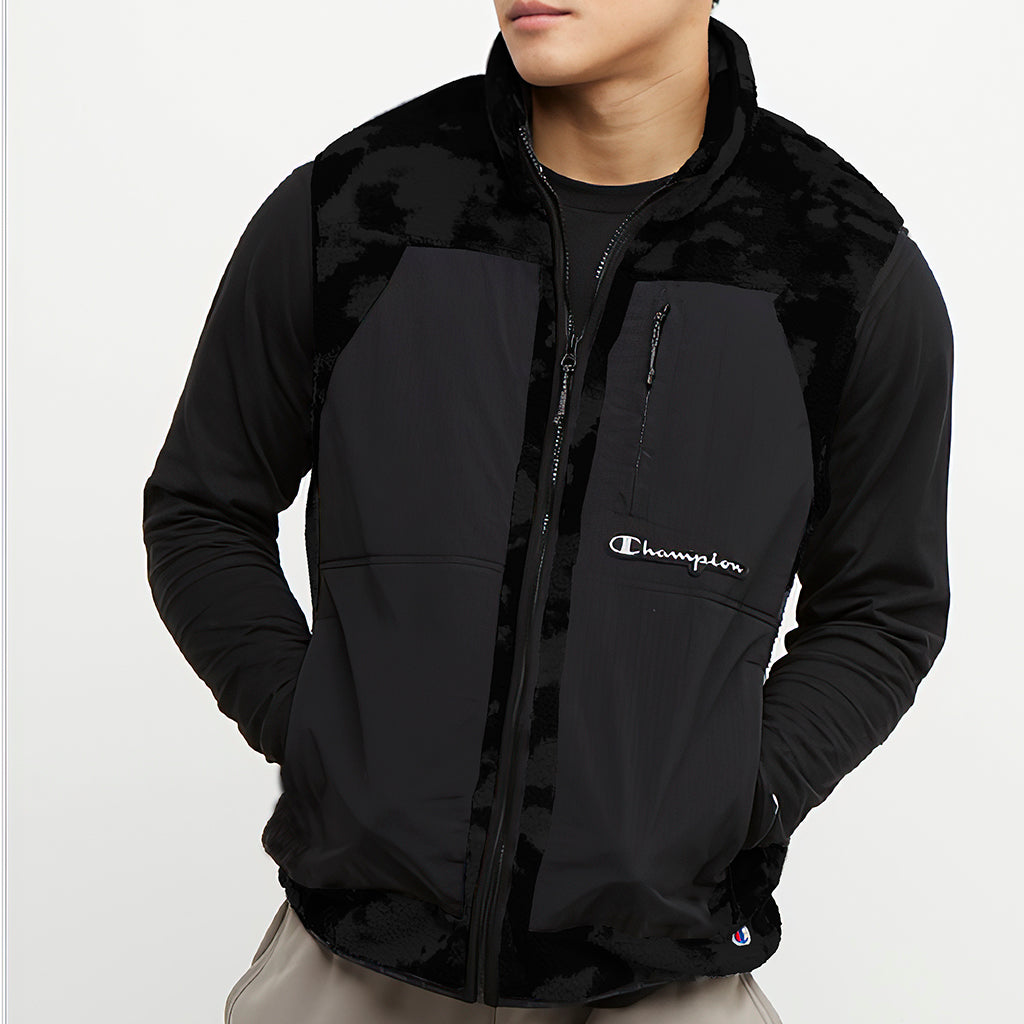 Men s Champion Cozy Shearling Vest Black 2XL