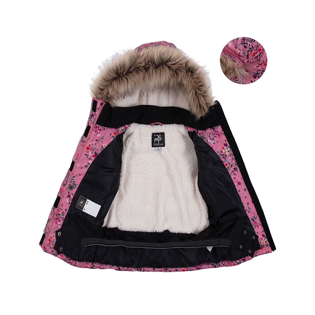 Girl's Peluche & Tartine Rosalie 2-Piece Snowsuit