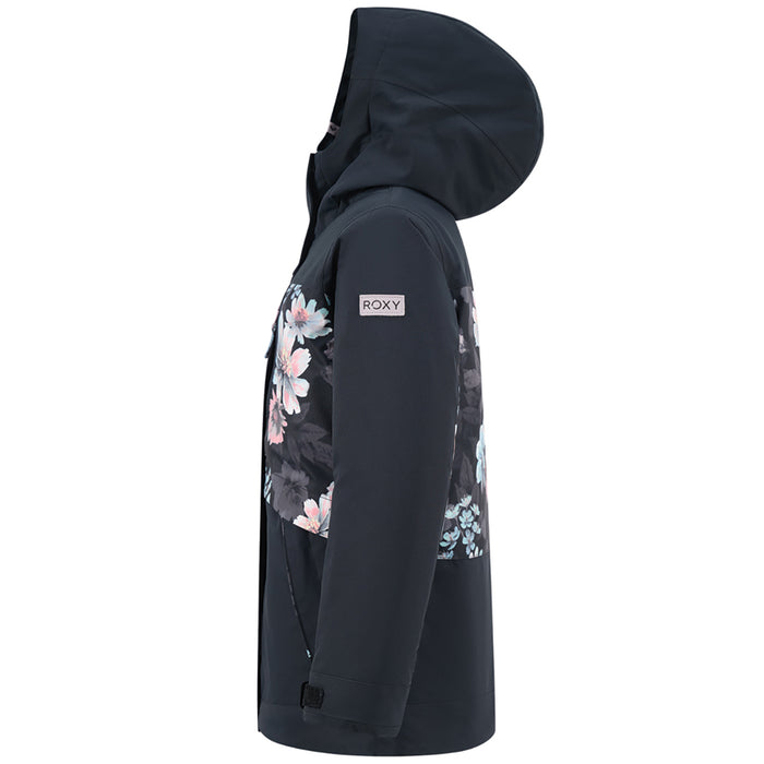 Girl's Roxy Floral Block Parka