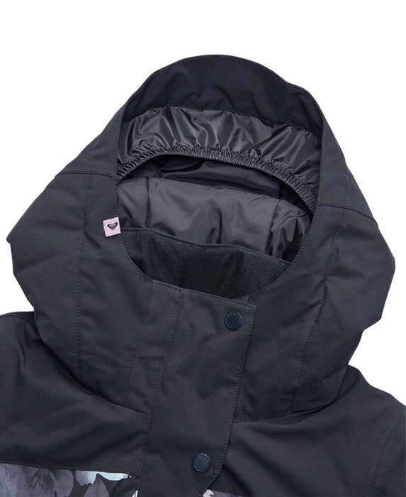 Girl's Roxy Floral Block Parka