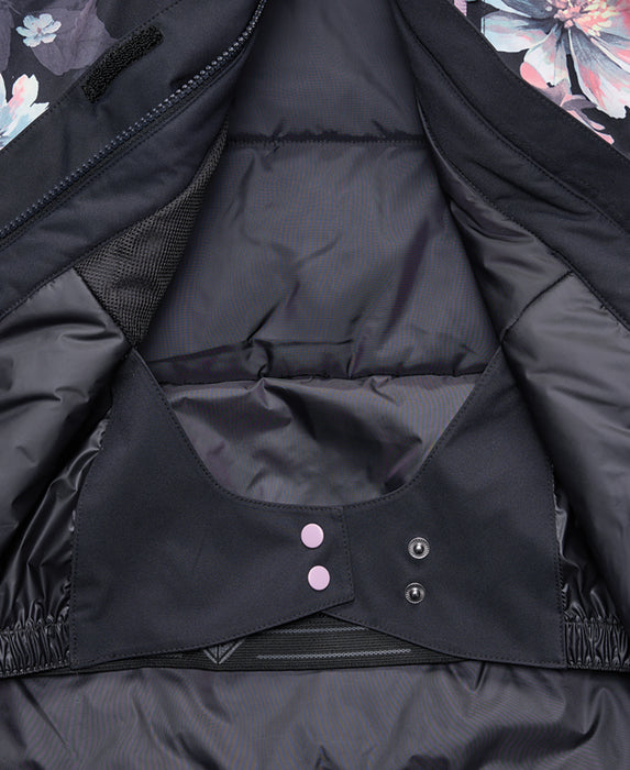 Girl's Roxy Floral Block Parka