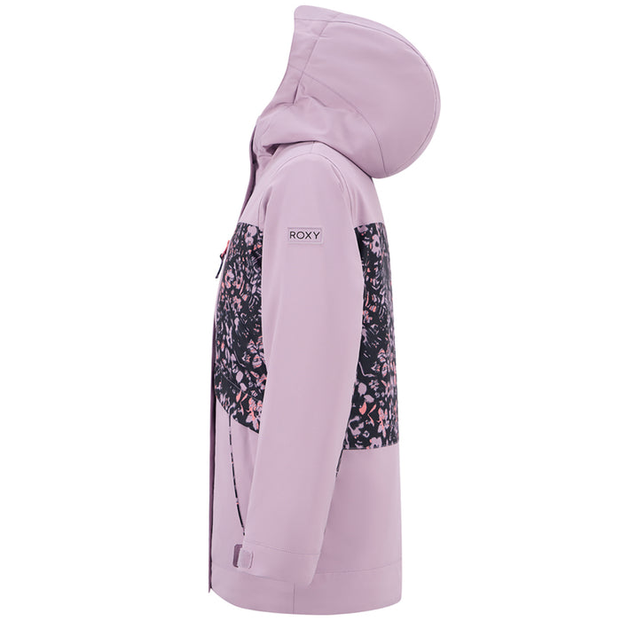 Girl's Roxy Floral Block Parka