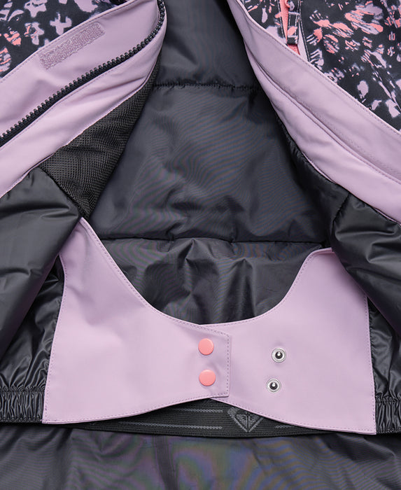 Girl's Roxy Floral Block Parka