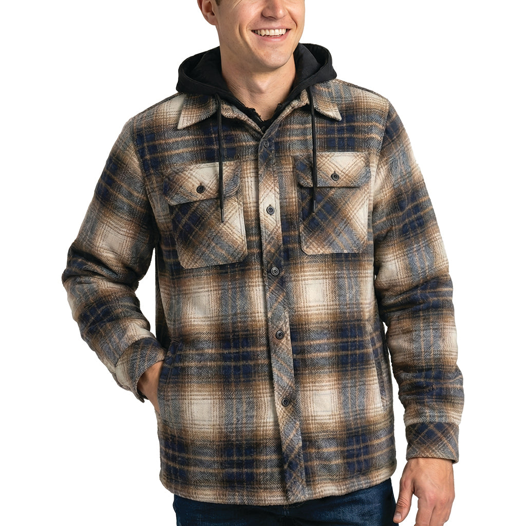 Misty Mountain Quilted Lined Insulated Flannel Jacket