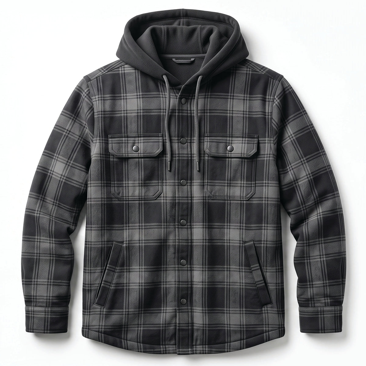 Men's Dickies Hooded Plaid Shirt Jacket