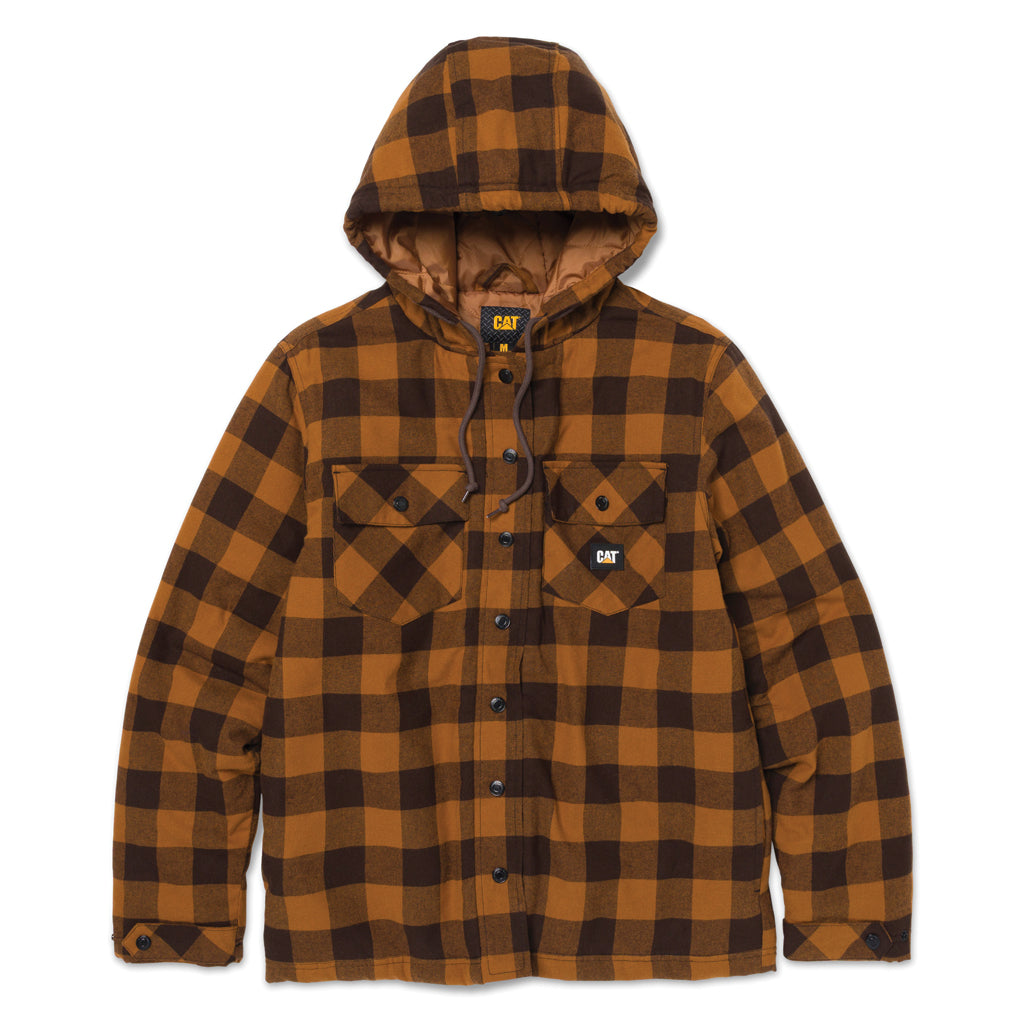Men's CAT Hooded Flannel Shirt Jac