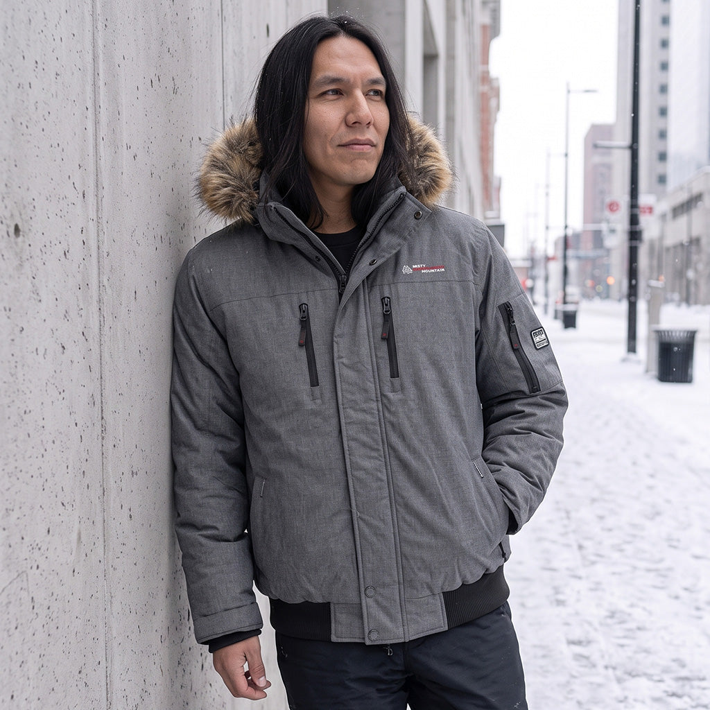 Men's Misty Mountain Black Ice Bomber Jacket