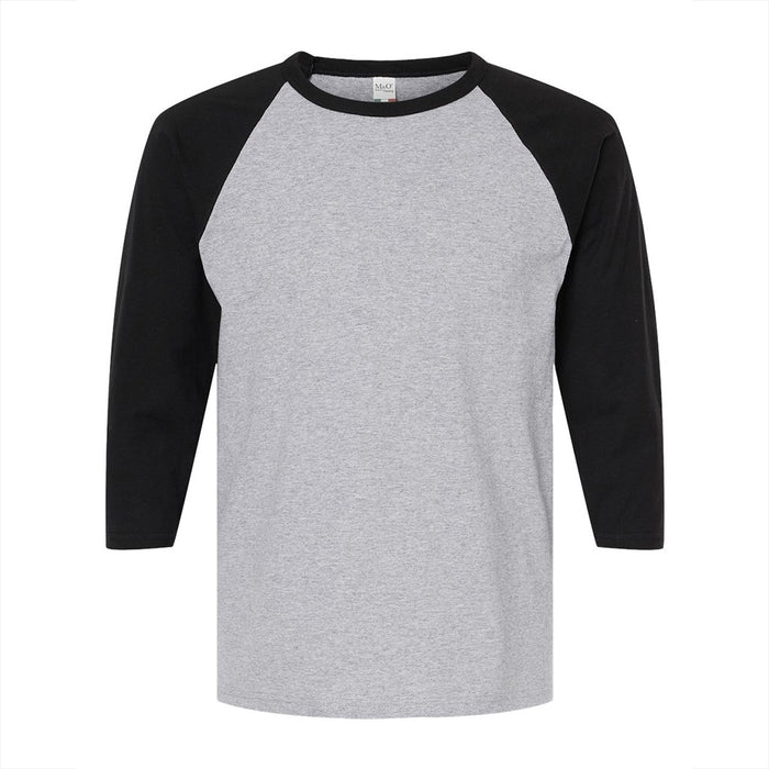 Unisex M&O Three-Quarter Sleeve Baseball T-Shirt