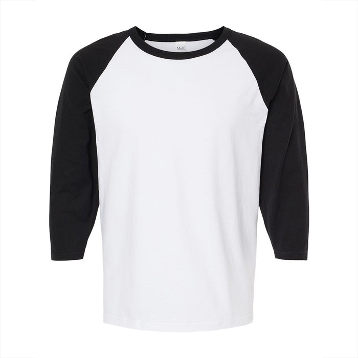 Unisex M&O Three-Quarter Sleeve Baseball T-Shirt