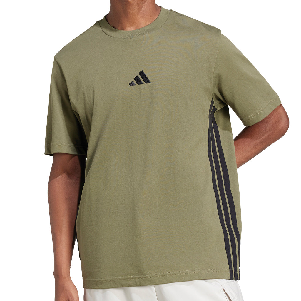 Men's Adidas Essential 3 Stripes Jersey Tee