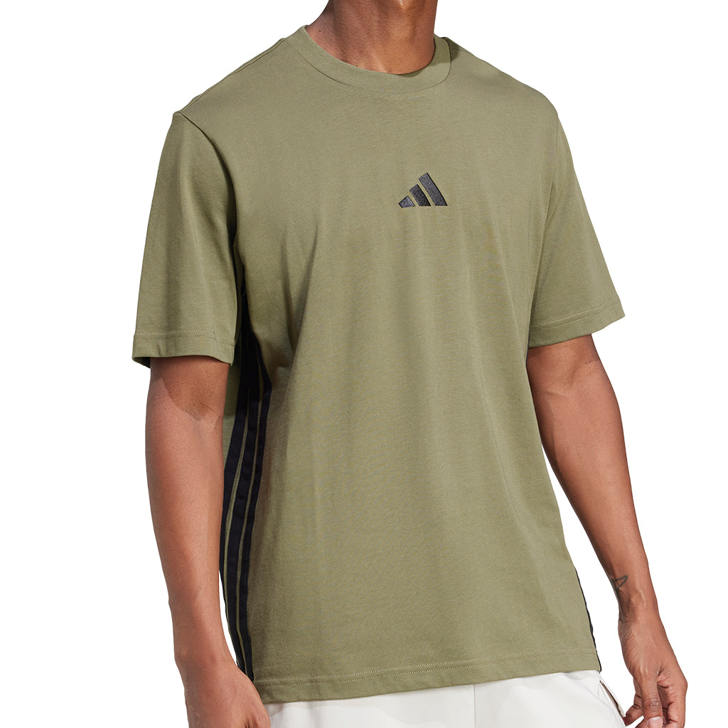 Men's Adidas Essential 3 Stripes Jersey Tee