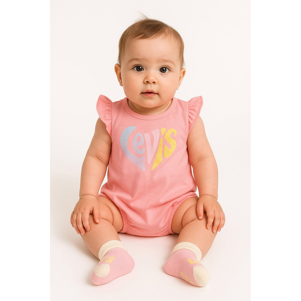 Levi's Toddler Printed Romper Bootie Set