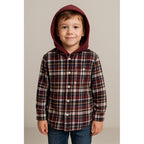 Levi's Boy's Hooded Button-Up Flannel Shirt