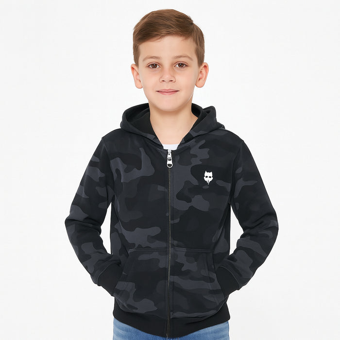 Youth Fox Head Camo Fleece Hoodie