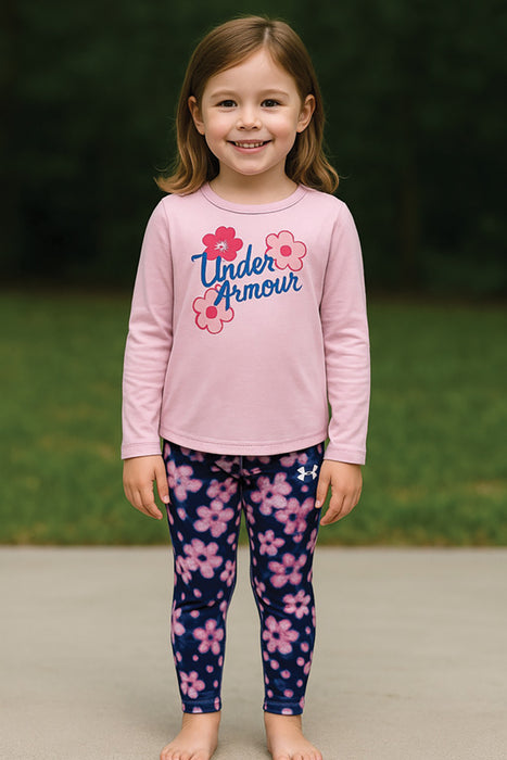 Girl's UA Printed LS Legging Set