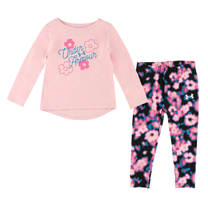 Girl's UA Printed LS Legging Set