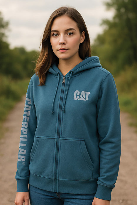 Women's CAT Trademark Banner Full Zip Hoodie
