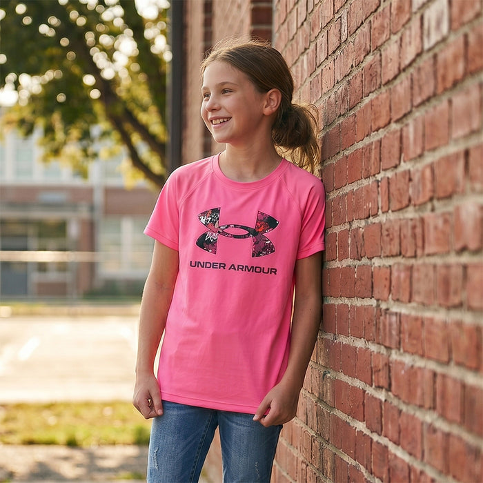 Girl's UA Tech Print Tee