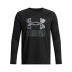 Boy's UA Tech Hybrid Print L/S Shirt