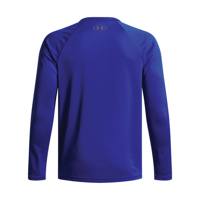 Boy's UA Tech Hybrid Print L/S Shirt