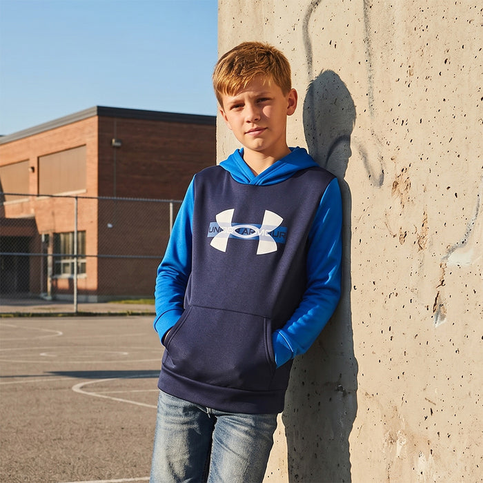 Boy's UA Rival Fleece Colorblock Hoodie