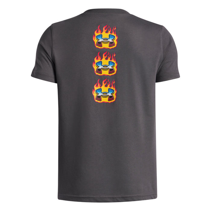 Boy's UA Flame Wordmark Tee