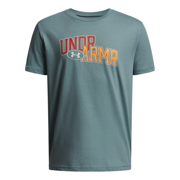 Boy's UA Flame Wordmark Tee