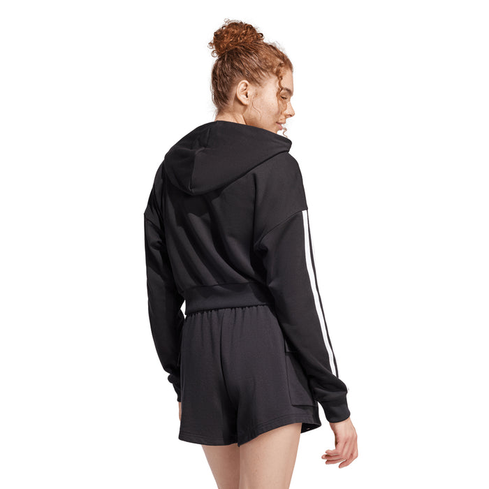 Women's Adidas Essentials 3-Stripes French Terry Cropped Hoodie