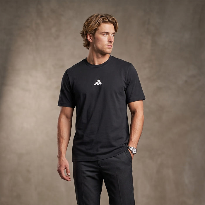 Men's Adidas Essentials Small Logo Single Jersey Tee