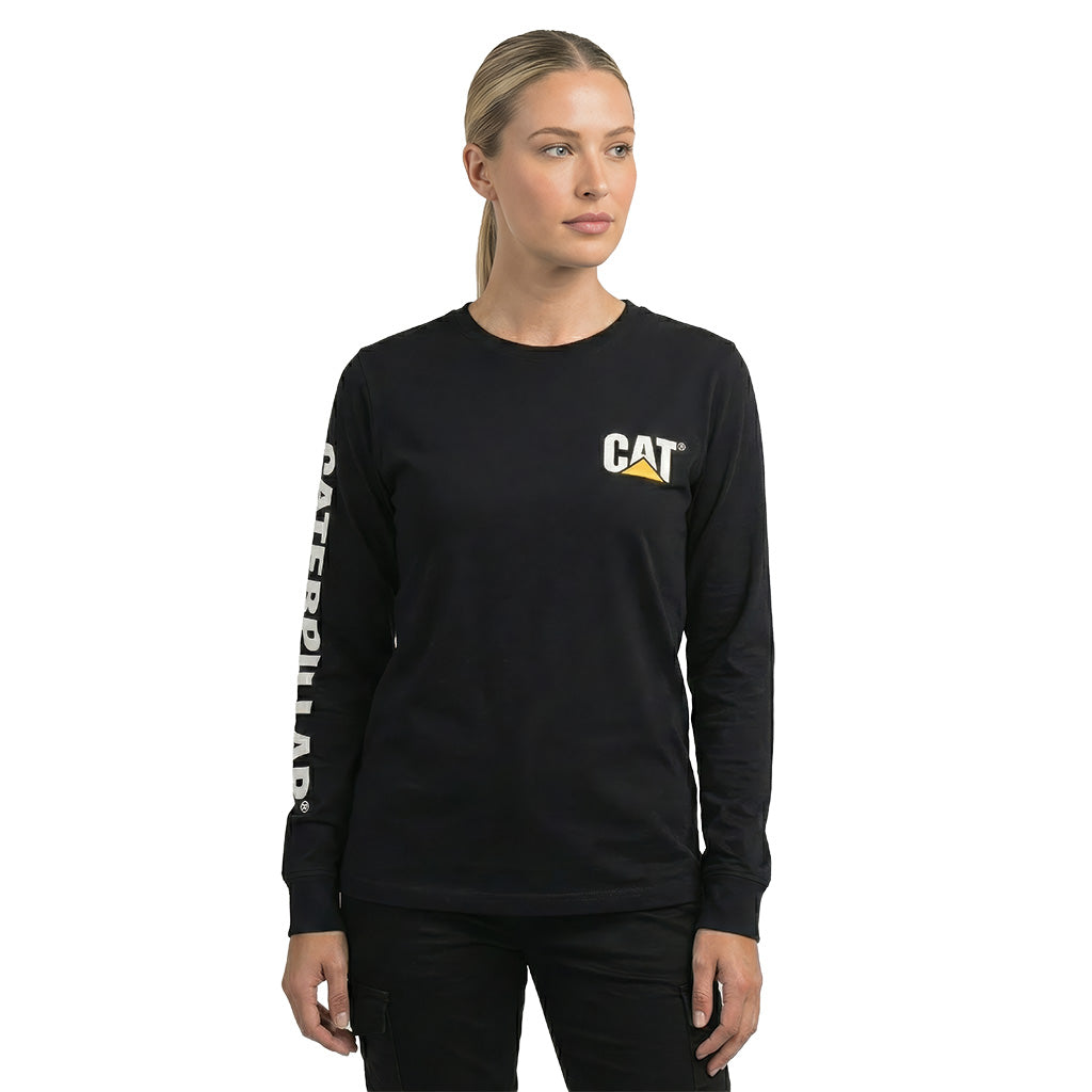 Women's CAT Trademark Banner L/S Tee
